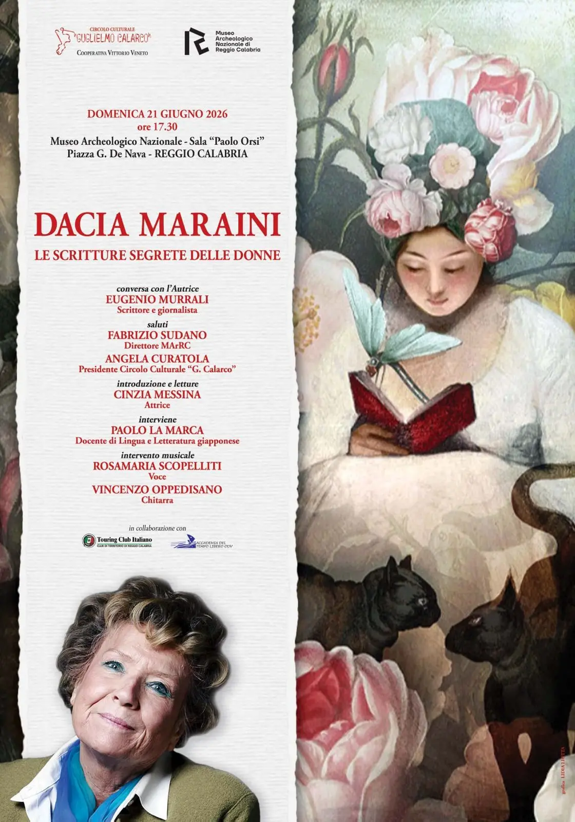Le “scritture segrete” di Dacia Maraini. L’incontro con l’autrice a Reggio Calabria\n