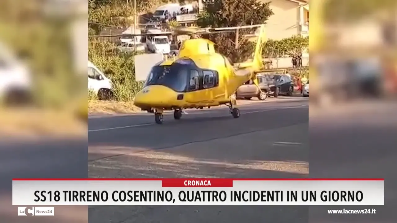 Ss18 Tirreno cosentino, quattro incidenti in un giorno