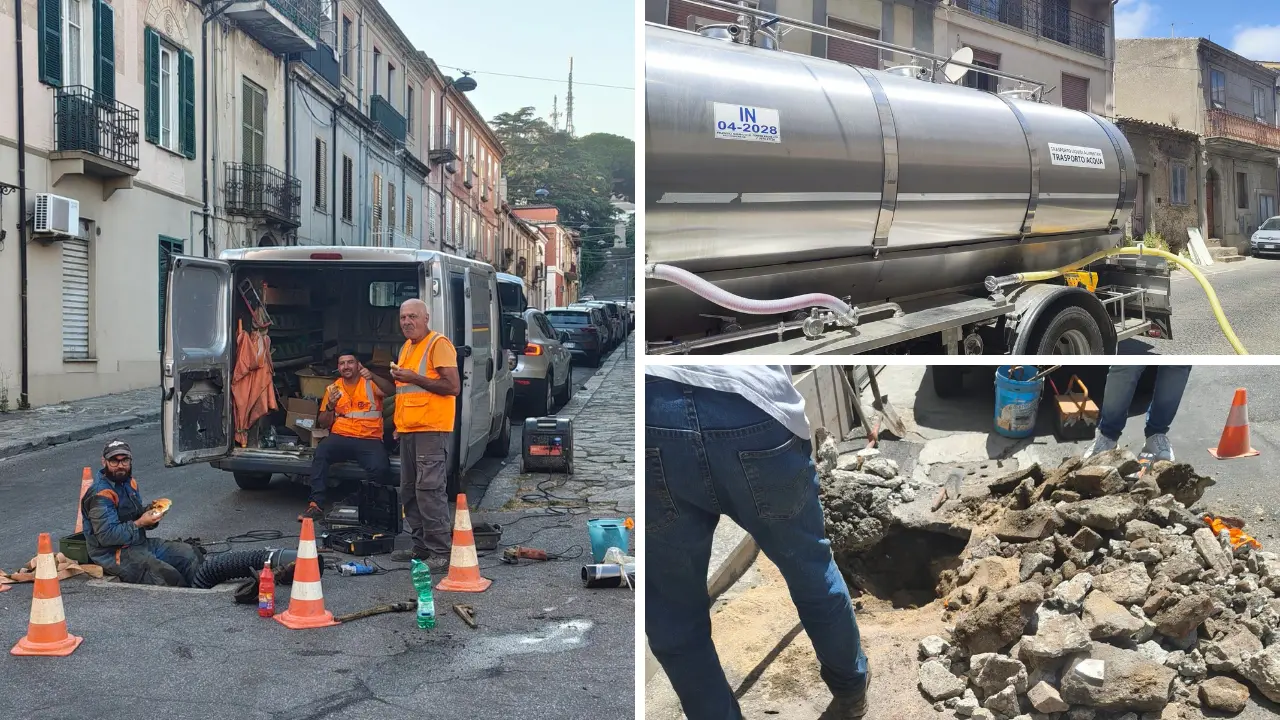 Vibo, acqua tornata dopo 20 giorni in alcune zone. Colelli: «Dramma idrico, abbiamo lavorato giorno e notte. E non è finita»\n