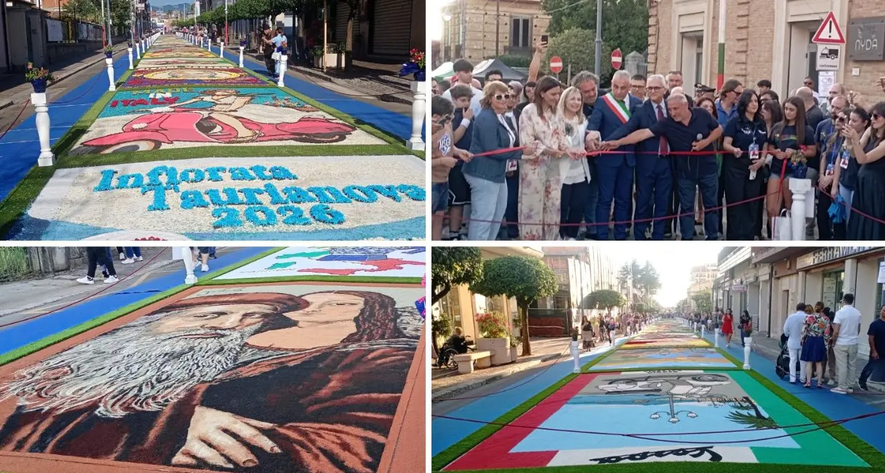 <p>Infiorata di Taurianova, un inno al “Made in Italy” tra petali e meraviglie. Il sindaco: «Giorni in cui la<span style=\"color:hsl(0, 75%, 60%);\"> comunità vive</span>»</p>