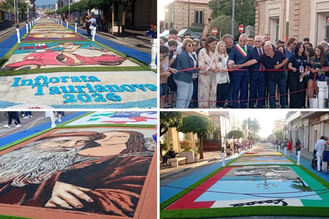 Infiorata di Taurianova, un inno al “Made in Italy” tra petali e meraviglie. Il sindaco: «Giorni in cui la comunità vive»\n