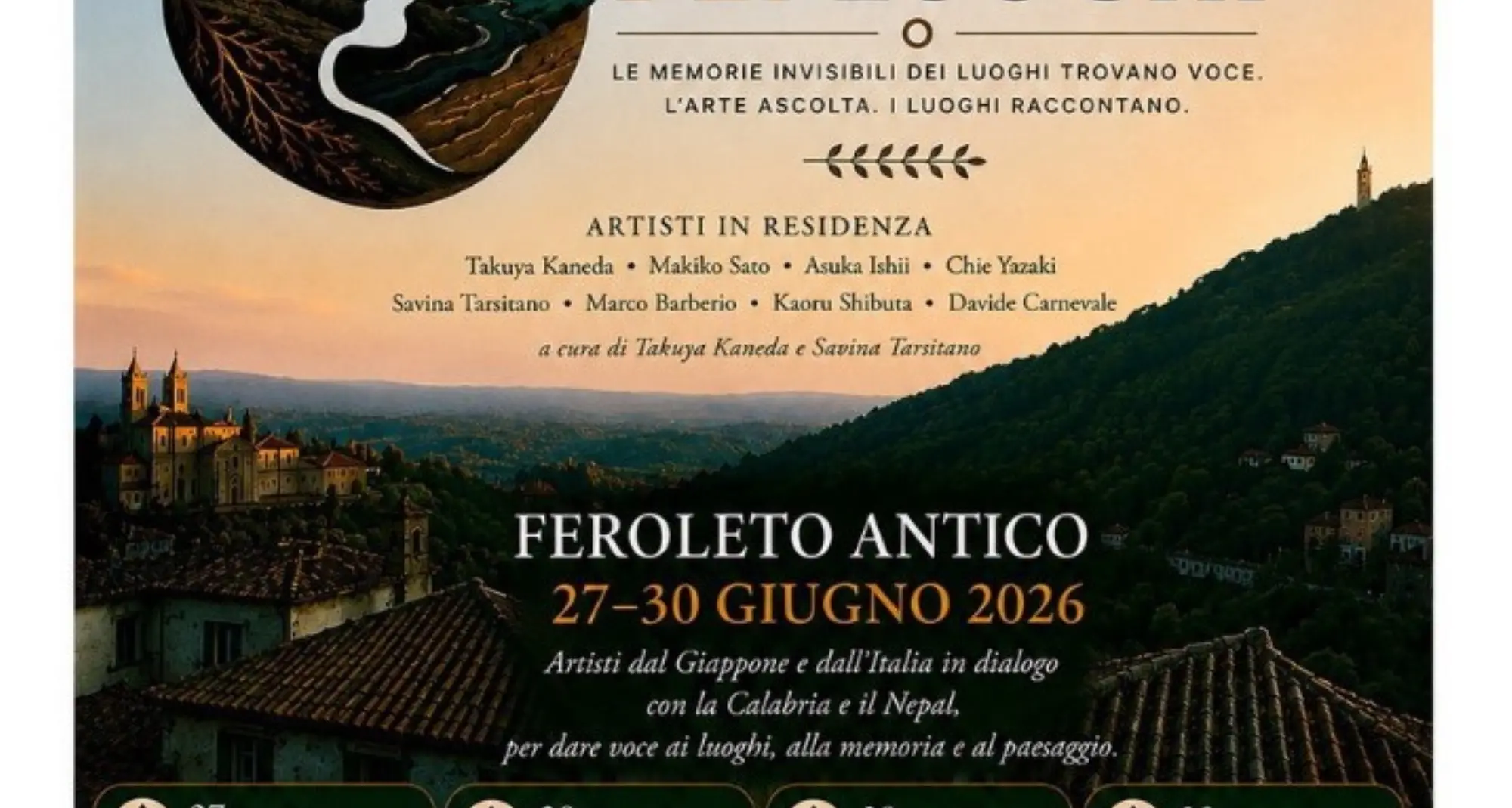 “Le Voci dei Luoghi” dal 27 al 30 giugno a Feroleto Antico e Lamezia, con artisti internazionali fra cui Takuya Kaneda e\n\nSavina Tarsitano\n
