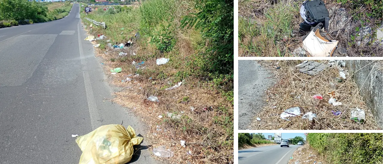 A\u00A0 volte ritornano: strade di Vibo costellate di rifiuti dopo lo sfalcio dell’erba. Greco (Prc): «I Comuni impongano la rimozione»