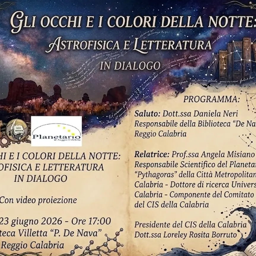Gli occhi e i colori della notte: a Reggio astrofisica e letteratura dialogano