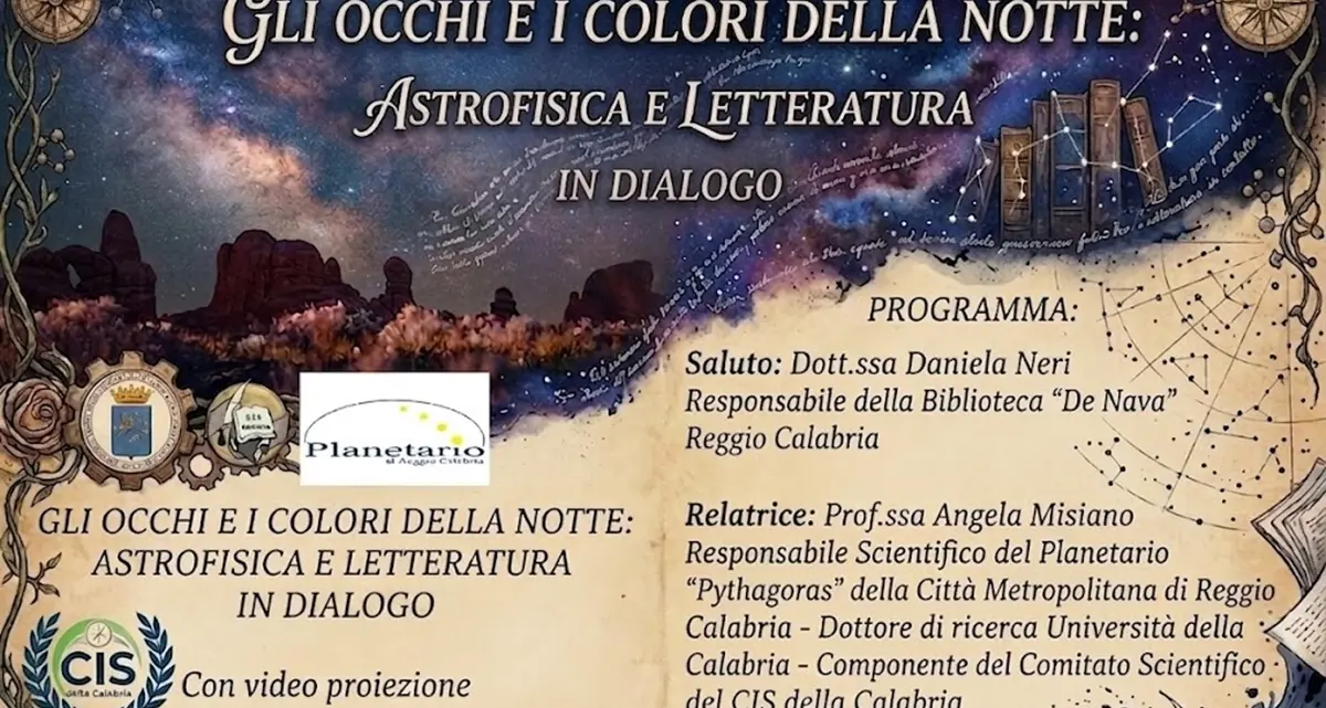 Gli occhi e i colori della notte: a Reggio astrofisica e letteratura dialogano