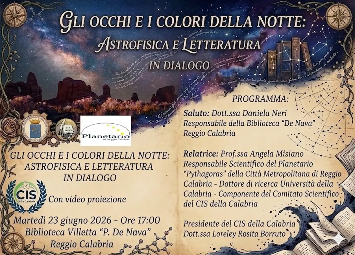Gli occhi e i colori della notte: a Reggio astrofisica e letteratura dialogano
