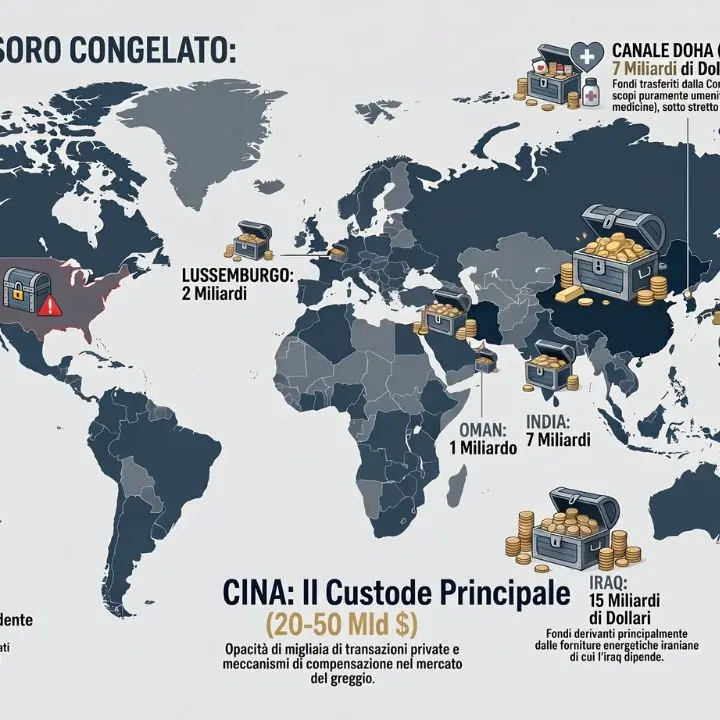 Iran, il tesoro congelato vale fino a 100 miliardi: i soldi bloccati al centro della trattativa con Trump\n