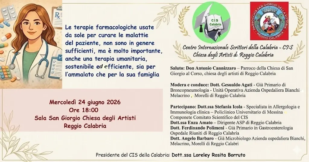 Curare oltre i farmaci: a Reggio\u00A0una tavola rotonda sulla centralità della persona\n