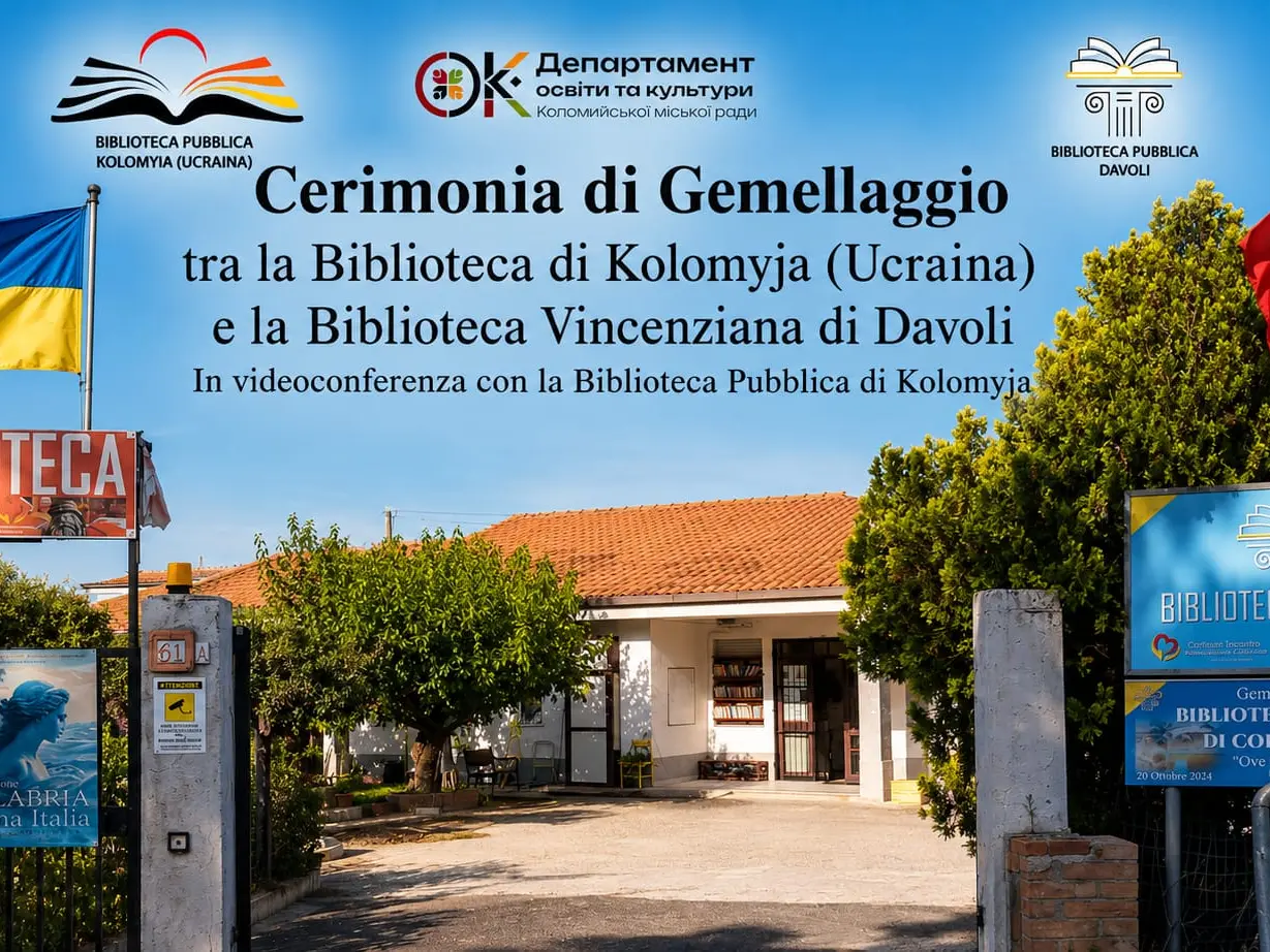 Davoli-Ucraina, nasce l'alleanza della cultura: gemellaggio con la Biblioteca di Kolomyja