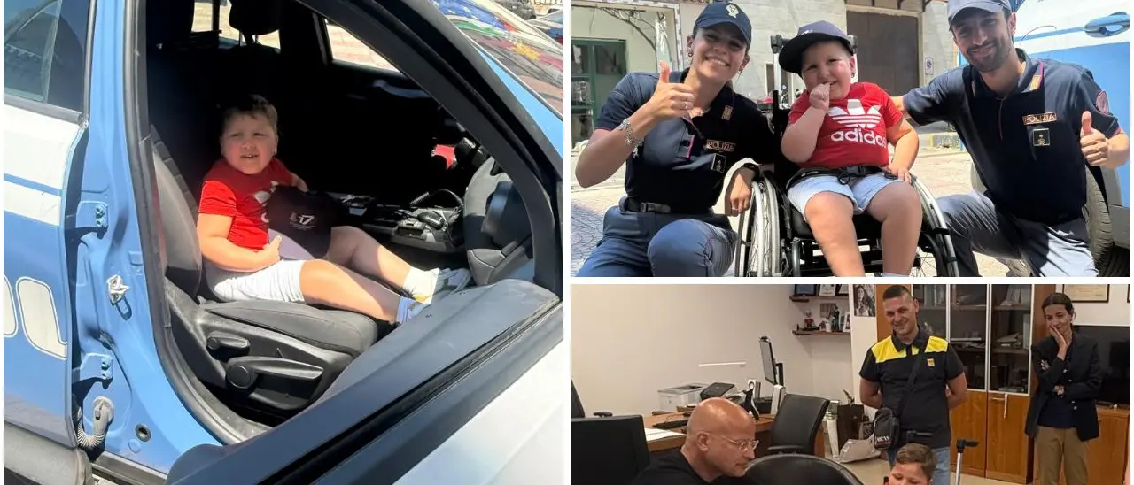 La Questura di Crotone apre le porte al piccolo (e speciale) Antonio:\u00A0«Il mio desiderio è una casa con l’ascensore»\n