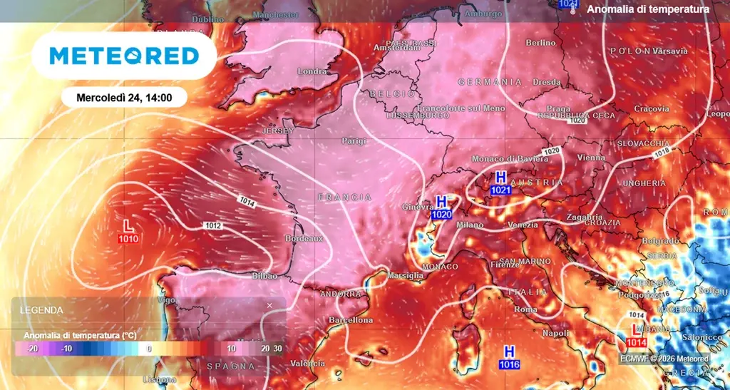 Europa nella morsa del caldo africano: fino a 44 gradi in Francia, in Italia il picco nel weekend\n