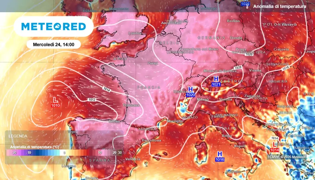 Europa nella morsa del caldo africano: fino a 44 gradi in Francia, in Italia il picco nel weekend\n