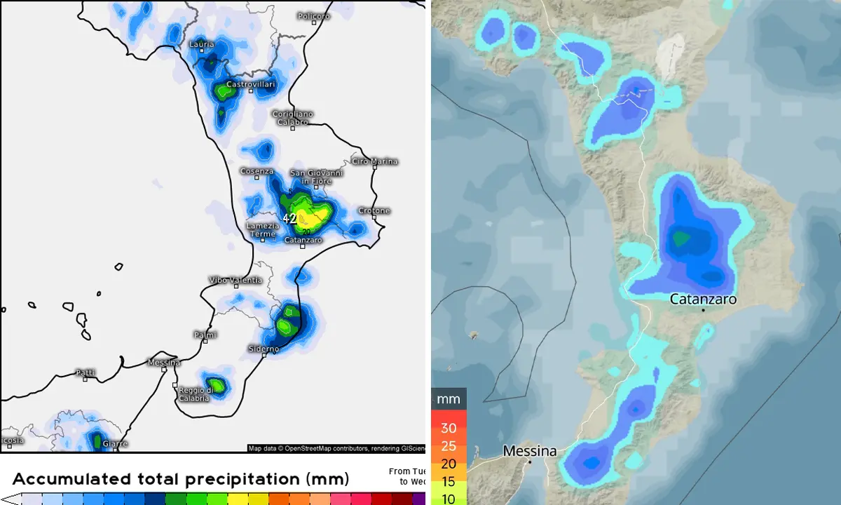 Meteo Cosenza, continuano i temporali pomeridiani: le zone interessate\n