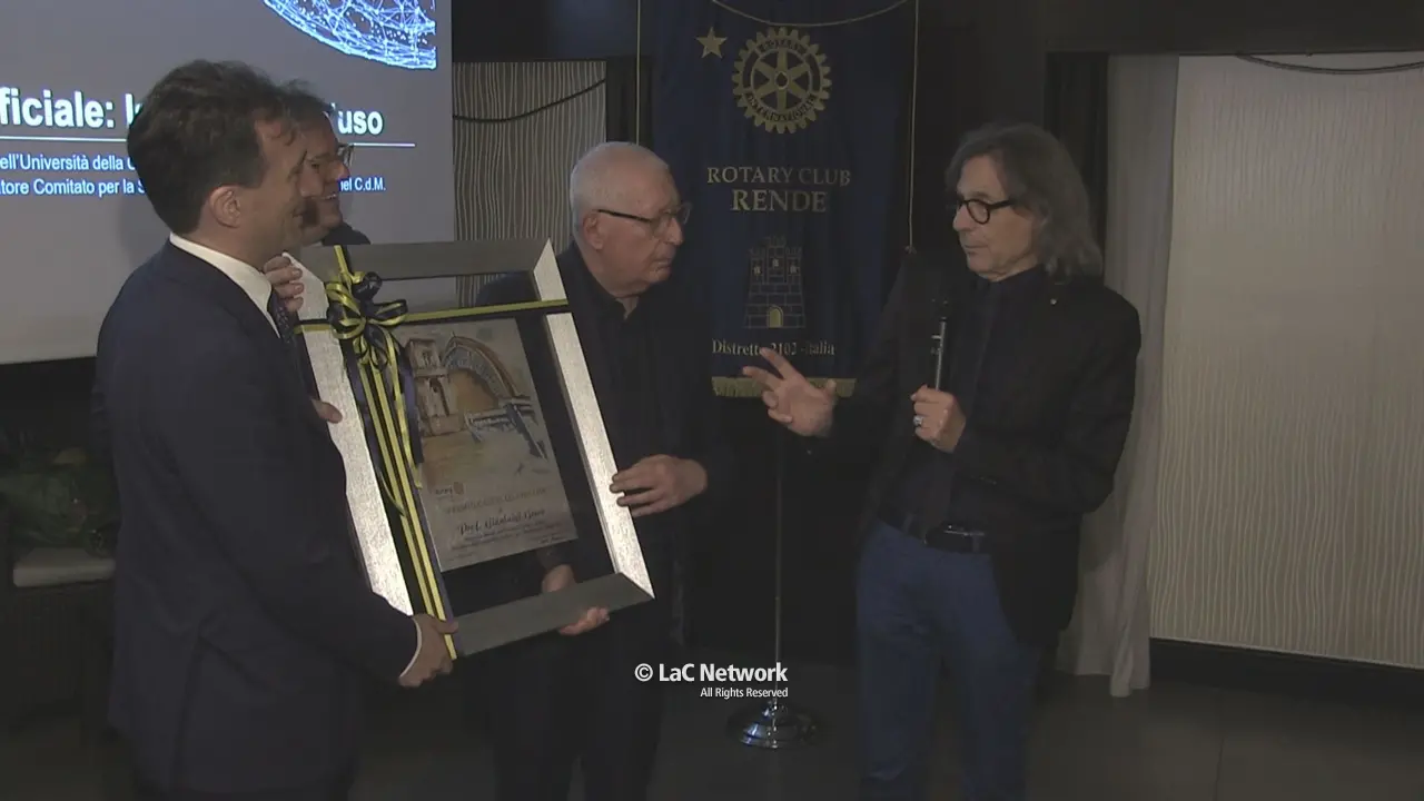 Premio Castello Arintha, il Rotary di Rende sceglie Gianluigi Greco