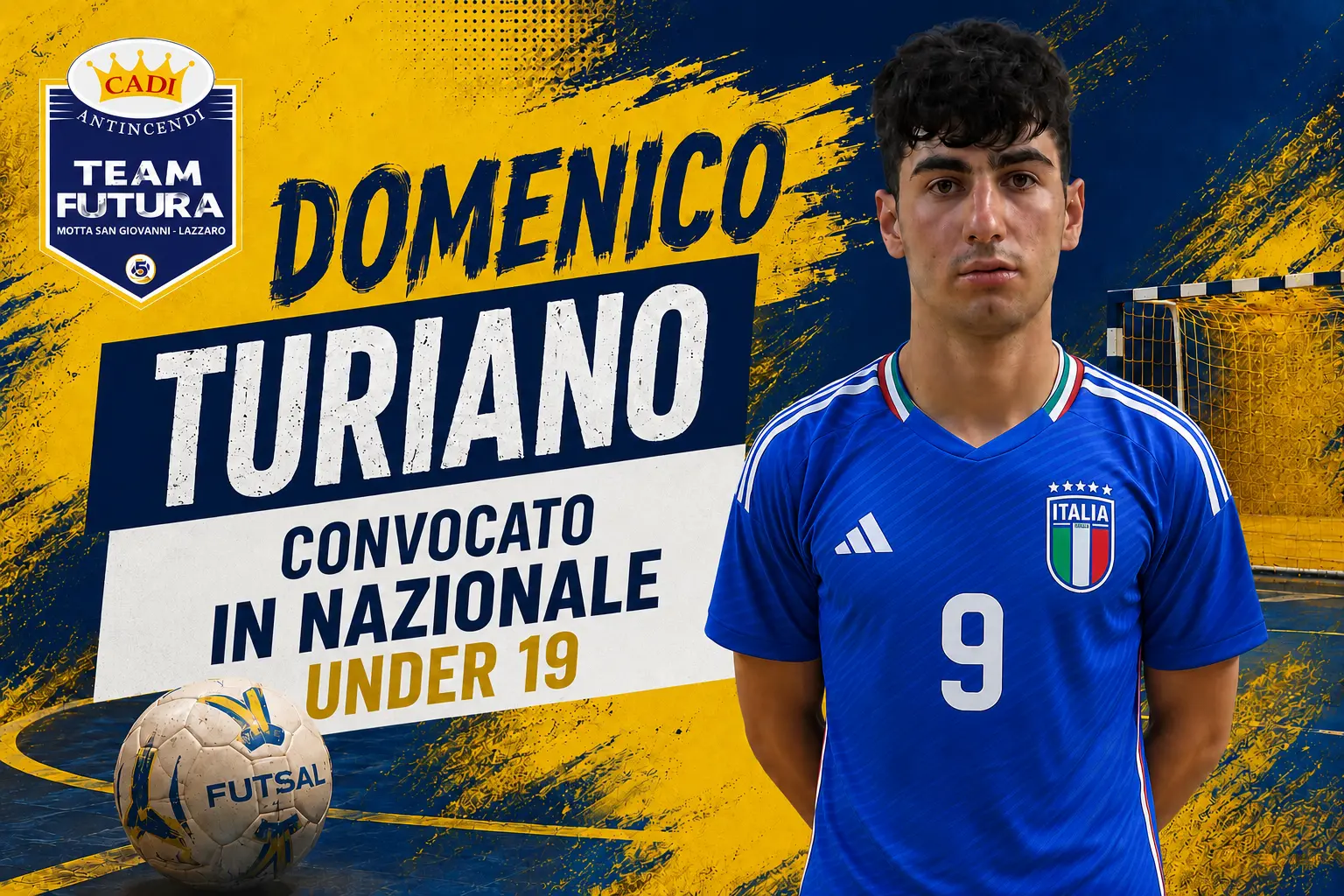 La Futura si tinge di azzurro, Turiano convocato in Nazionale U19\n