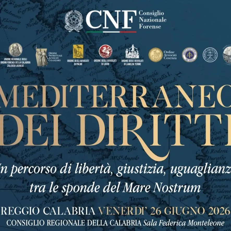 Consiglio nazionale forense in Calabria, a Reggio il convegno \"Mediterraneo dei Diritti\"\u00A0\n