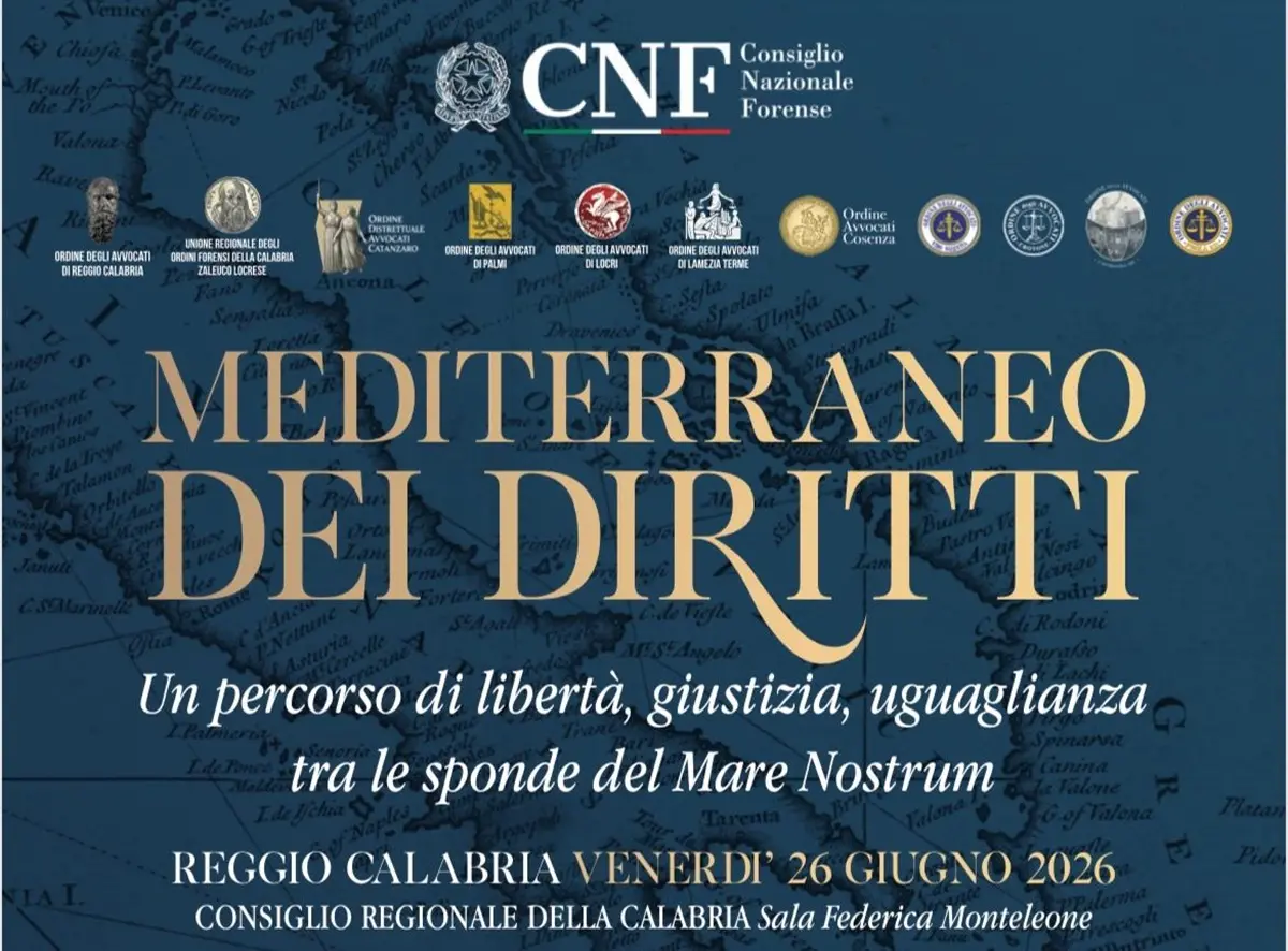 Consiglio nazionale forense in Calabria, a Reggio il convegno \"Mediterraneo dei Diritti\"\u00A0\n