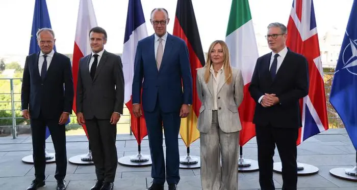 Vertice E5 a Berlino, Meloni: «La Nato deve avere una componente europea più forte. Positivo l’accordo Stati Uniti-Iran»\n