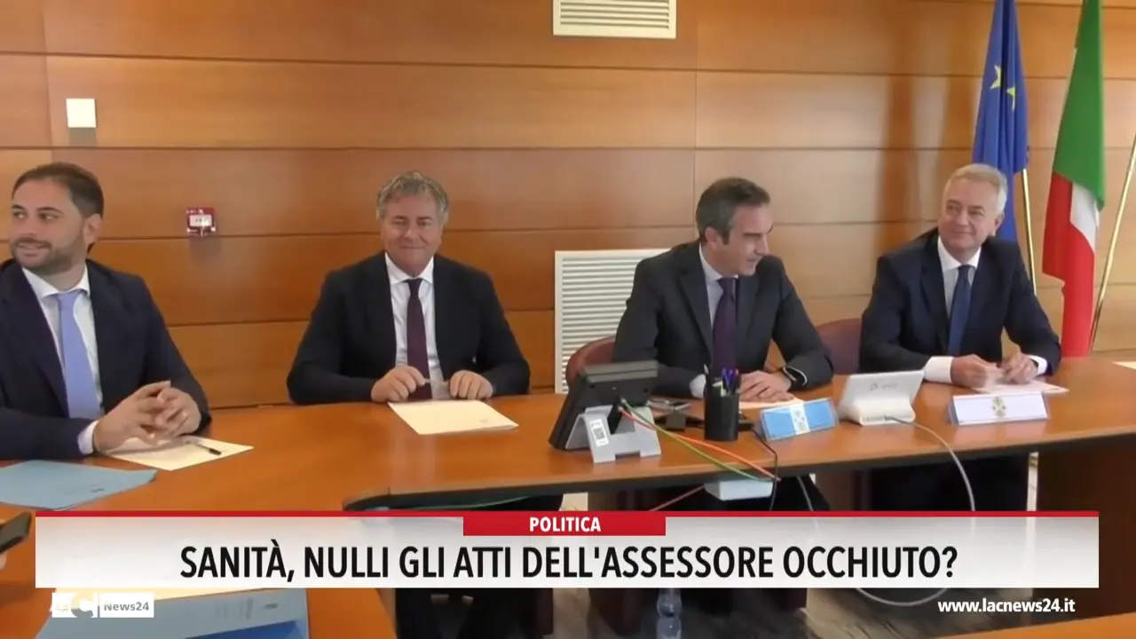 Sanità, nulli gli atti dell'assessore Occhiuto