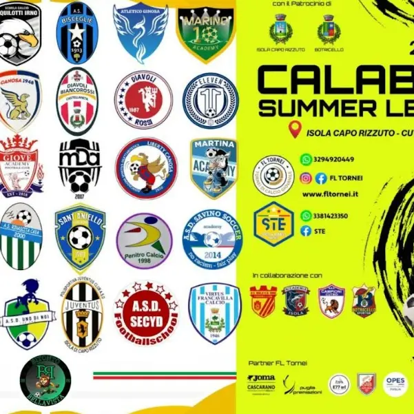 Calabria Summer League, Botricello ospita il torneo di calcio giovanile: attesi centinaia di atleti e famiglie\n