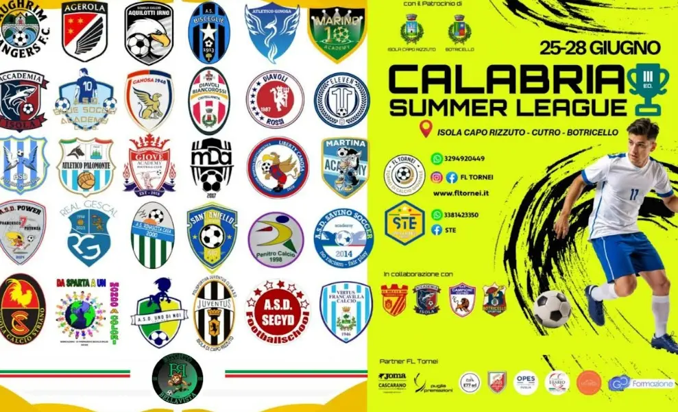 Calabria Summer League, Botricello ospita il torneo di calcio giovanile: attesi centinaia di atleti e famiglie\n