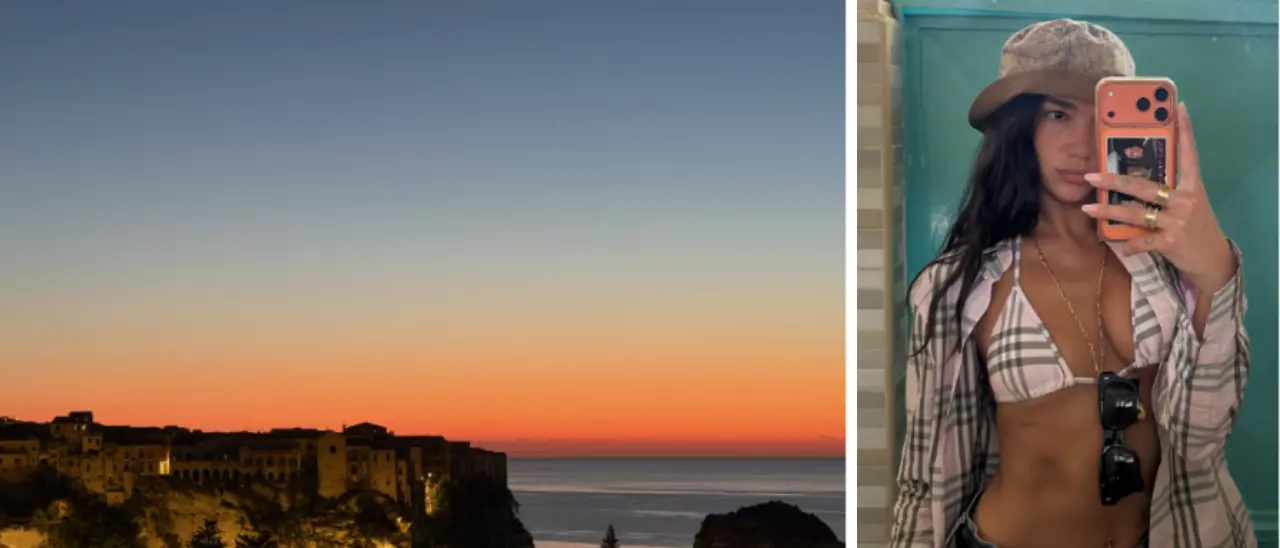 Tropea nel diario social della luna di miele\u00A0di Dua Lipa: il tramonto sulla rupe incanta milioni di follower della popstar britannica\n