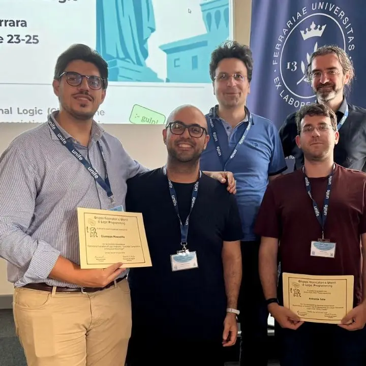 Unical, Informatica premiata a Ferrara: riconoscimenti nazionali per Ielo e Mazzotta\n
