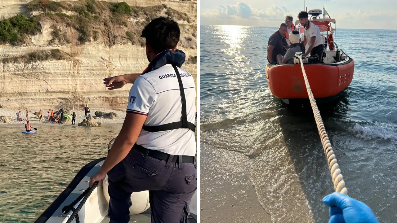 Santa Domenica, scivola dalla scogliera e resta ferito: soccorso via mare dalla Guardia Costiera\n
