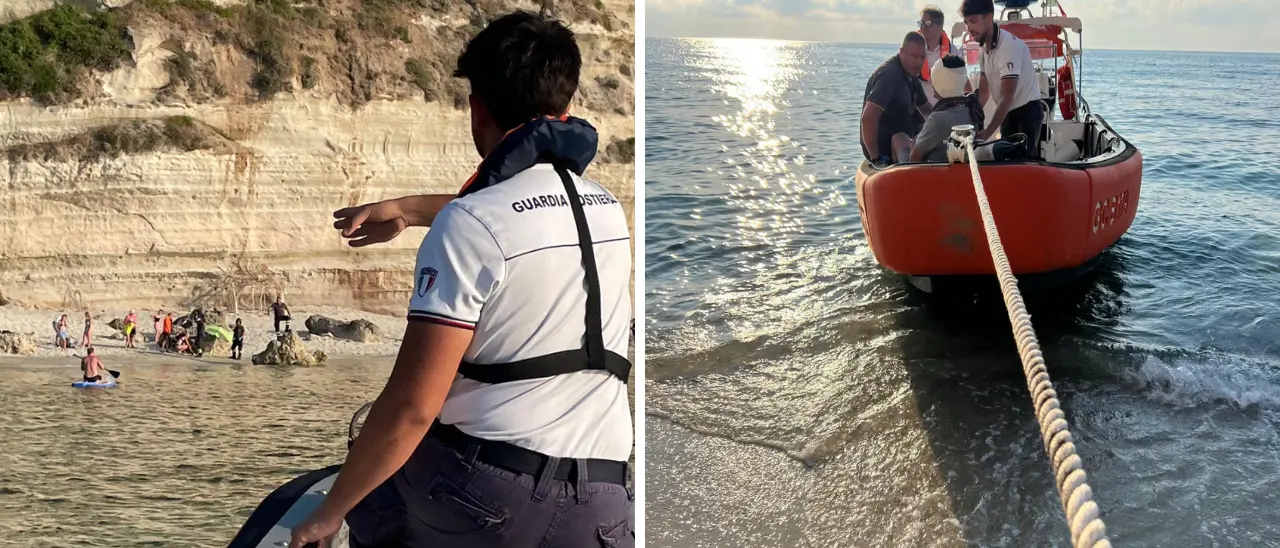 Santa Domenica, scivola dalla scogliera e resta ferito: soccorso via mare dalla Guardia Costiera\n