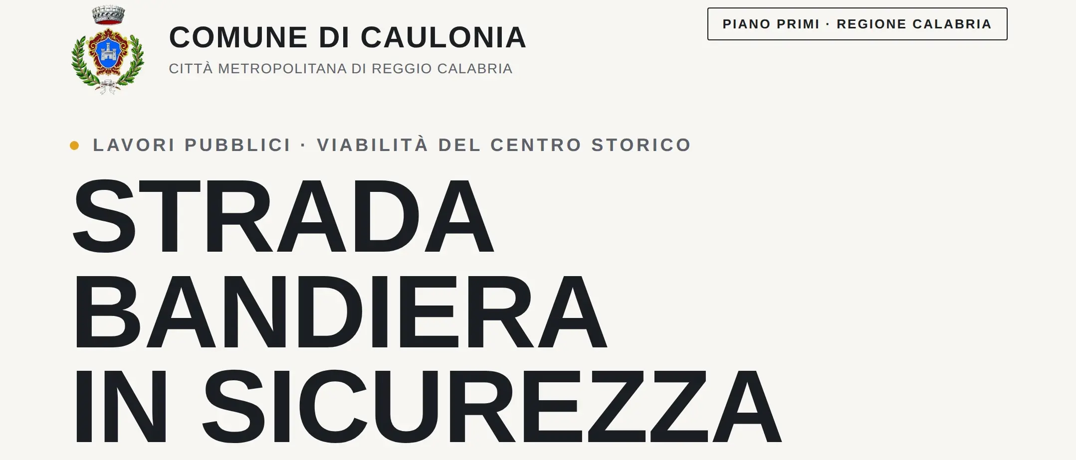 Strada Bandiera, 150mila euro per la messa in sicurezza: a Caulonia finanziato per intero il progetto in località Palma\n
