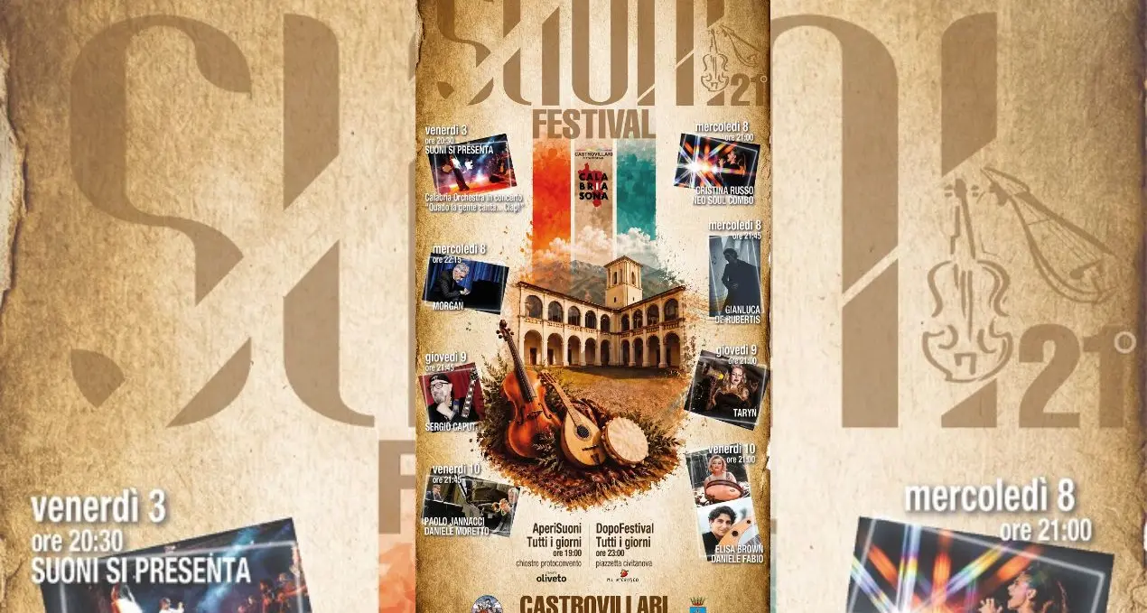 Castrovillari celebra la musica con Suoni Festival: concerti, cultura e sapori nel cuore del Pollino\n