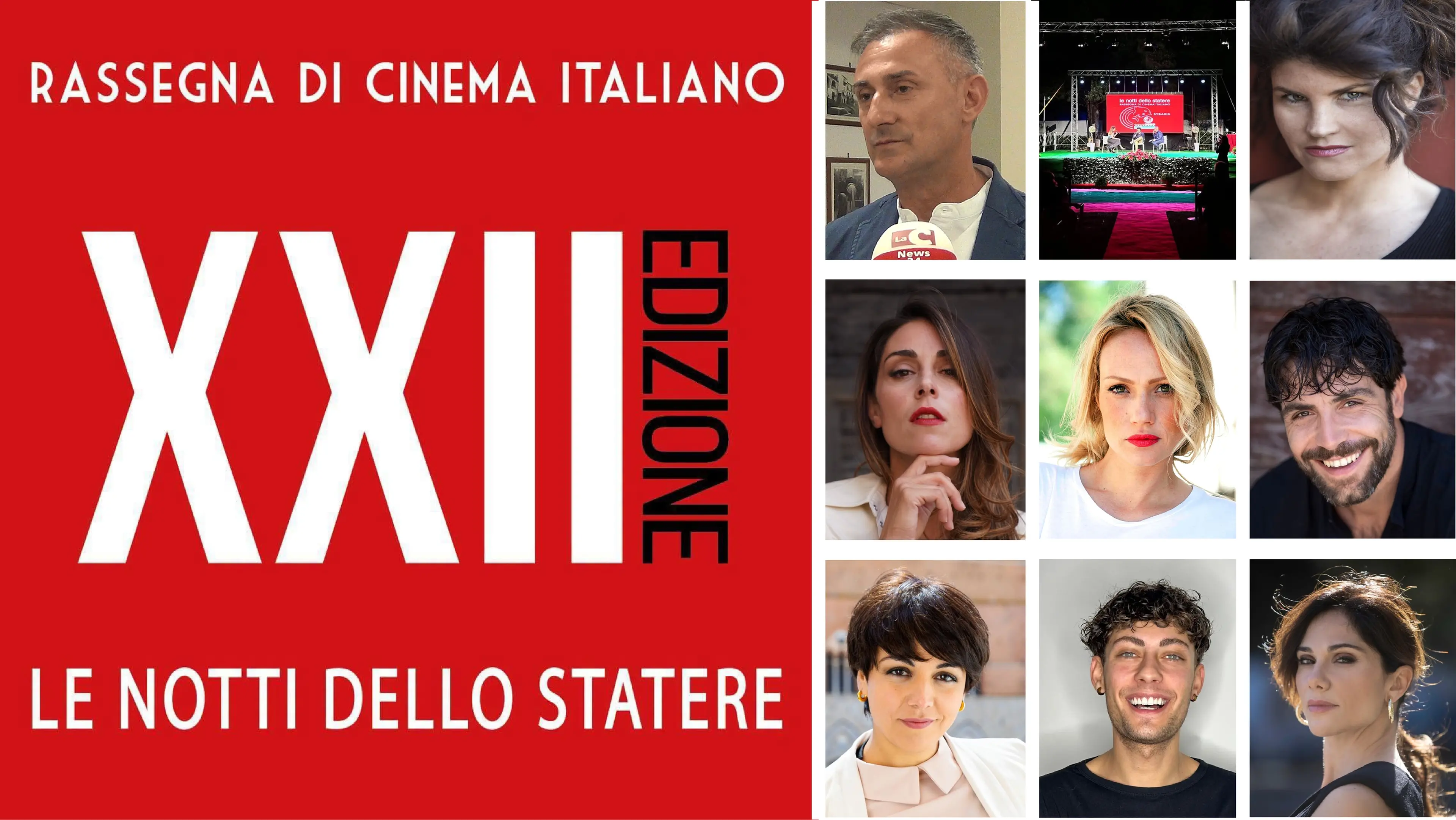 “Le Notti dello Statere”, svelati i protagonisti della XXII edizione: il 4 luglio ai Laghi di Sibari torna la grande festa del cinema\n