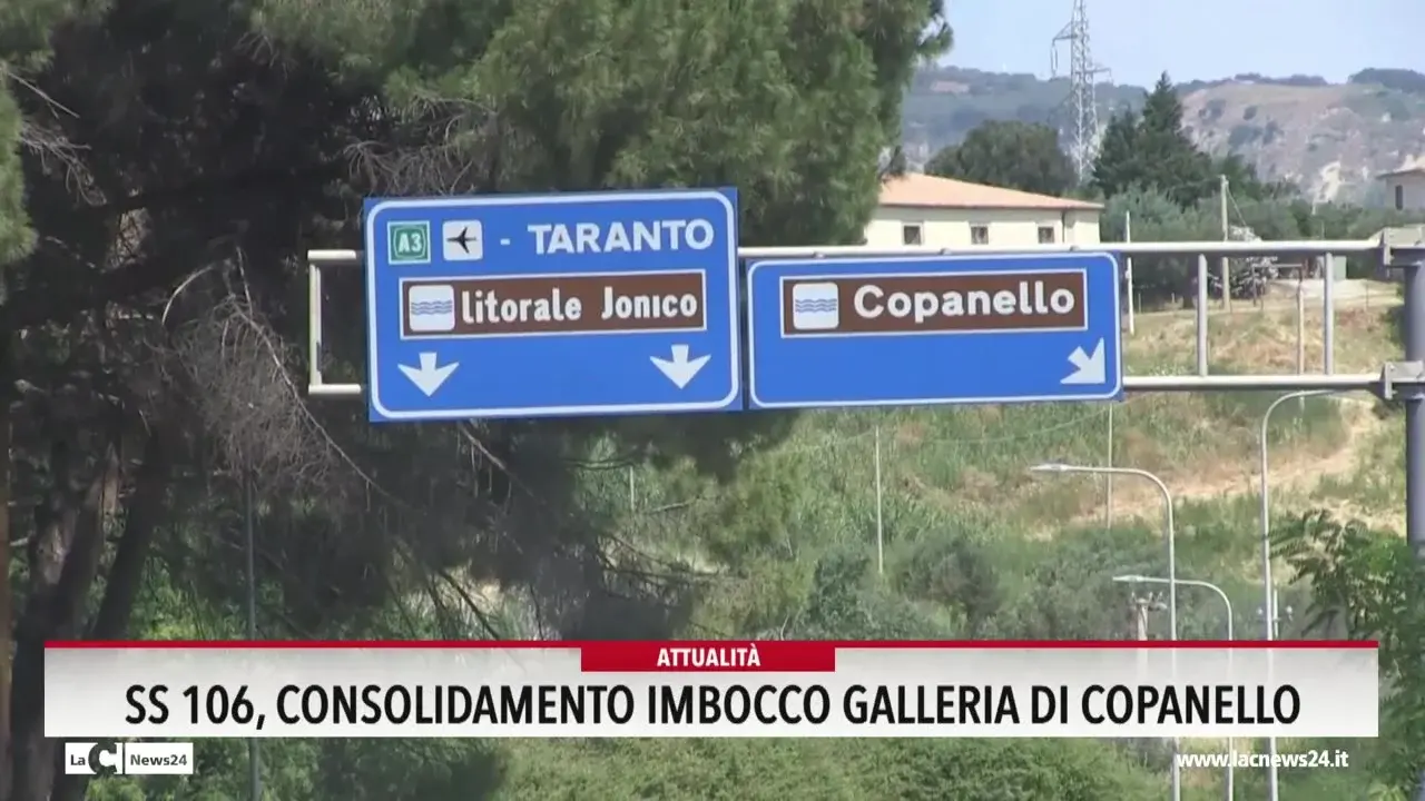 Statale 106, consolidamento imbocco galleria di Copanello