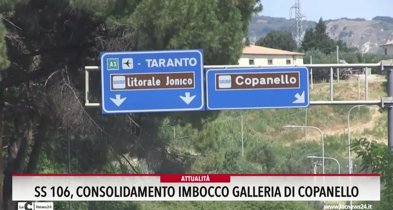 Statale 106, consolidamento imbocco galleria di Copanello