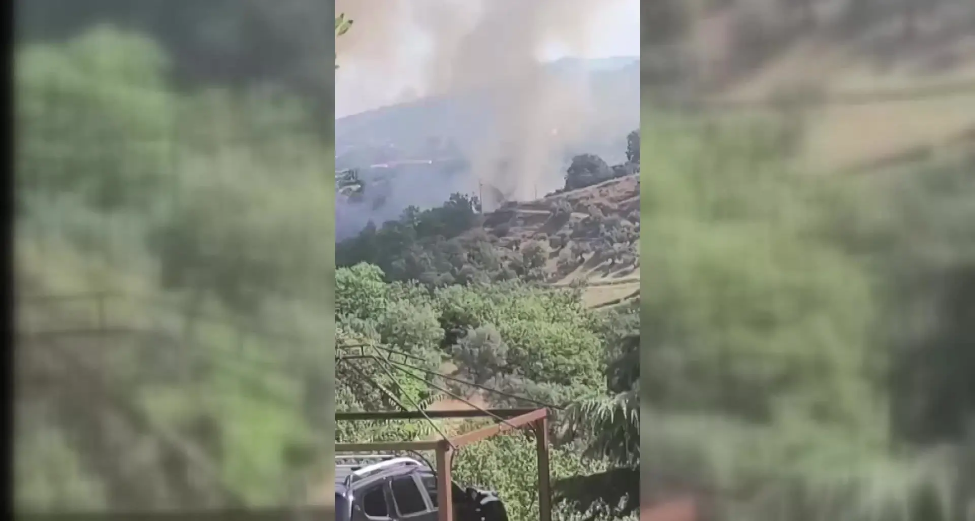 Incendio a Zumpano, fiamme vicino alle case