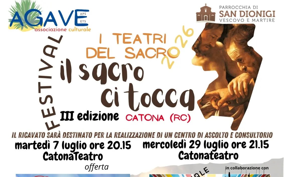 Torna a Catona il Festival \"I Teatri del Sacro. Il sacro ci tocca\"\u00A0\n