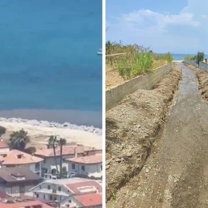 Bivona, enorme chiazza marrone in mare dalla foce del Sant’Anna ma era solo terra: allarme rientrato dopo le verifiche del Comune\n