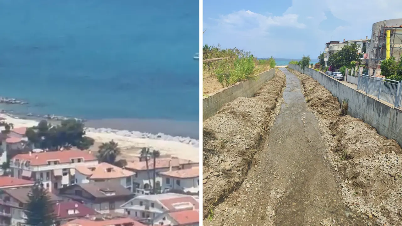 Bivona, enorme chiazza marrone in mare dalla foce del Sant’Anna ma era solo terra: allarme rientrato dopo le verifiche del Comune\n