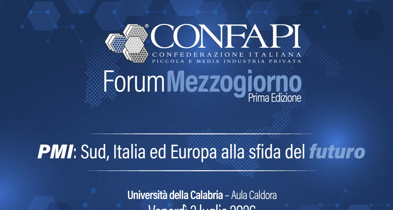 Le PMI del Mezzogiorno guardano al futuro: all'Unical il primo Forum nazionale di Confapi\n