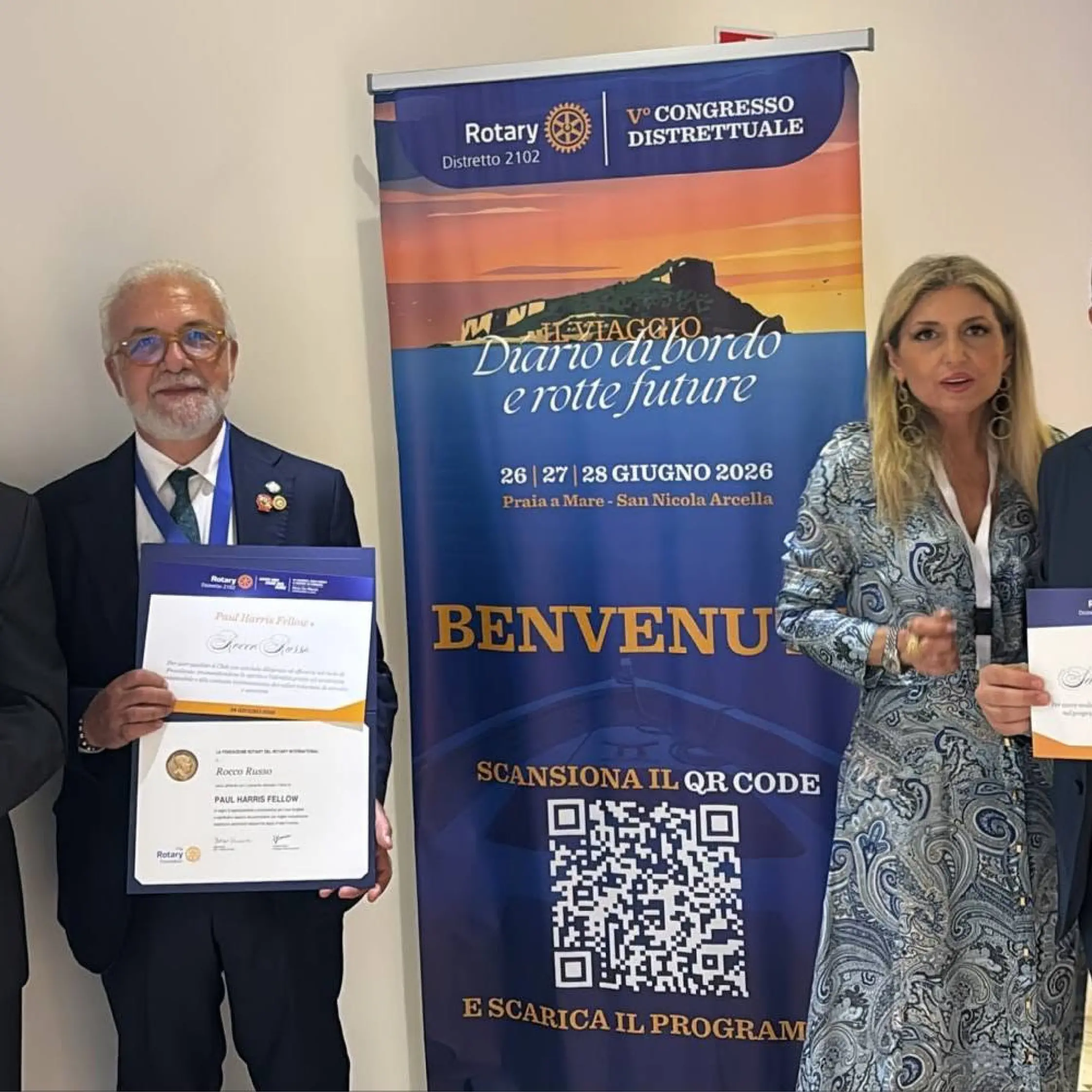 Il Distretto 2102 premia i vertici del Club di Castrovillari per l'impegno sul territorio\n