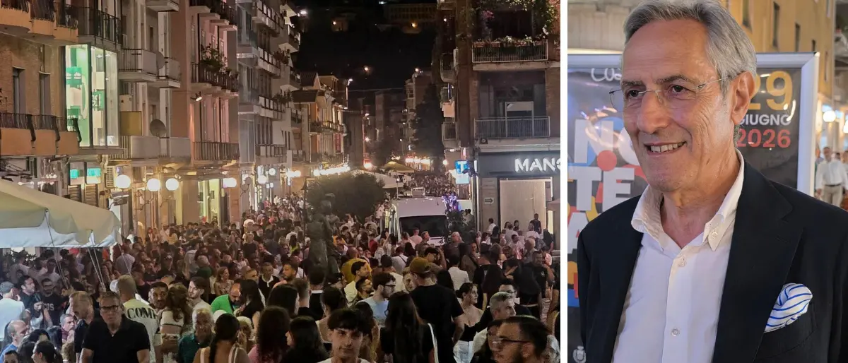 Cosenza, brillano le luci dell’isola pedonale per la Notte Bianca. Branda: «Un successo» | FOTO\n