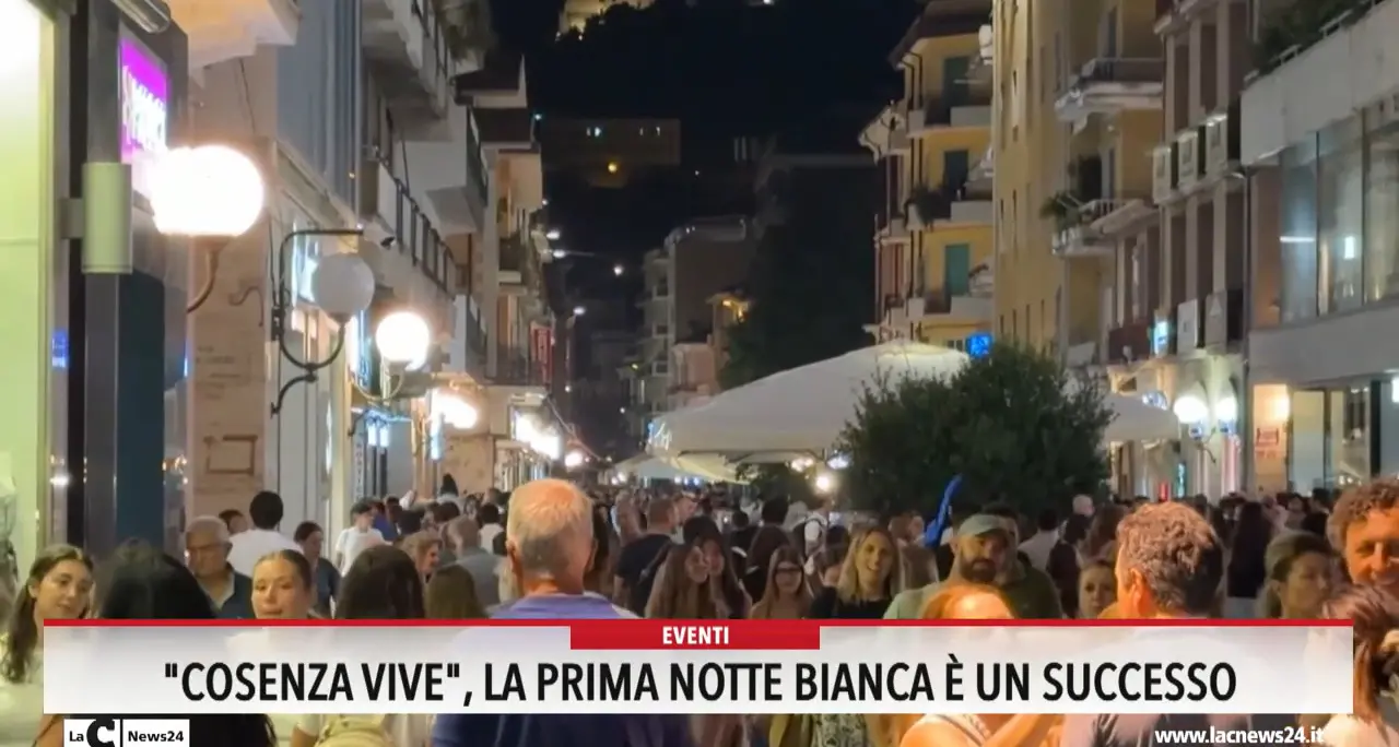 Cosenza vive, la prima notte bianca è un successo