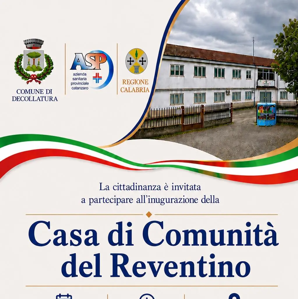 Asp\u00A0Catanzaro: domani l’inaugurazione della Casa di Comunità del Reventino nel\n\nComune di Decollatura\n