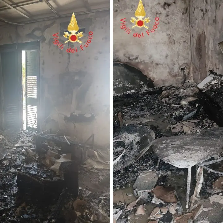 Falerna Marina, incendio distrugge una villetta: 4 persone evacuate di cui una trasferita in ospedale\n