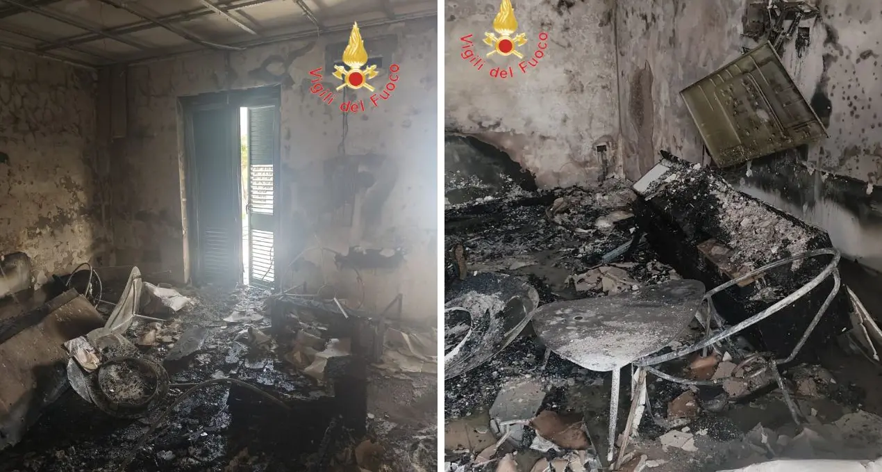 Falerna Marina, incendio distrugge una villetta: 4 persone evacuate di cui una trasferita in ospedale\n