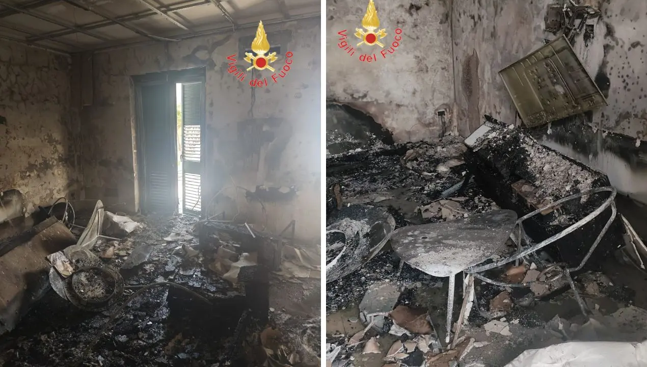 Falerna Marina, incendio distrugge una villetta: 4 persone evacuate di cui una trasferita in ospedale\n