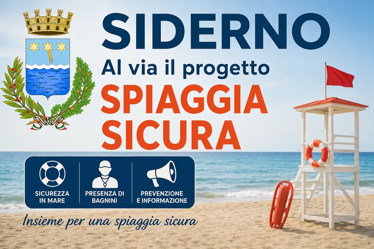 A Siderno al via il progetto “Spiaggia sicura” con assistenza bagnanti e primo soccorso\n