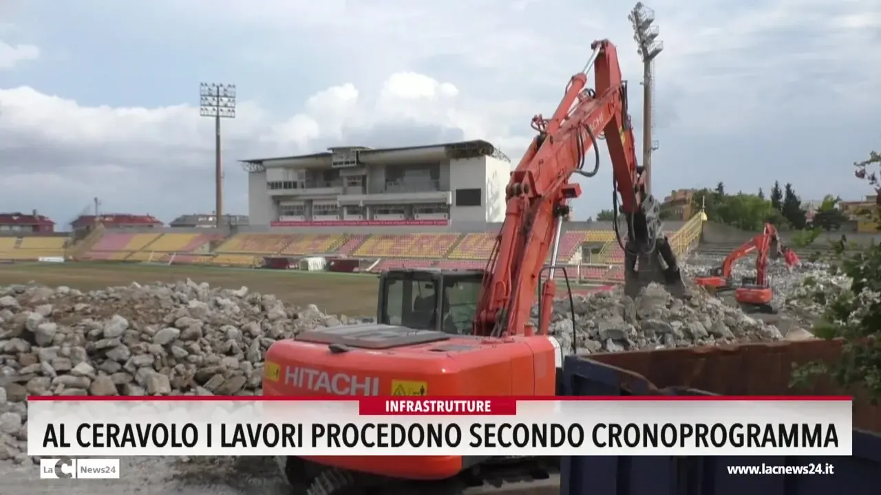 Al Ceravolo i lavori procedono secondo cronoprogramma
