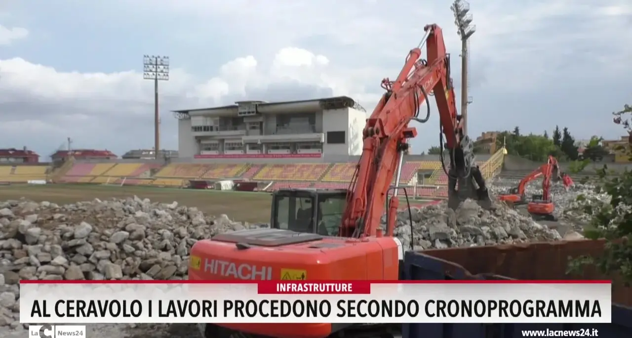 Al Ceravolo i lavori procedono secondo cronoprogramma