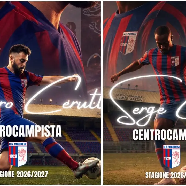 Vibonese Calcio, le chiavi del centrocampo a Cess e Cerutti: sono loro i primi pilastri del nuovo corso\n